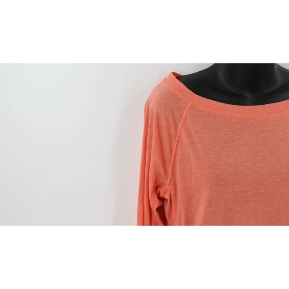 Nike Womens Epic Dri-FIT Tunic Training Top Size Small Semi Sheer Orange